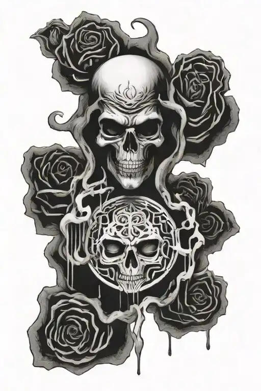 The Evil One Becomes Good The Good One Behaves Like an Asshole tattoo design idea