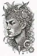 A rebellious student breaking free from chains and transforming into a wise leader tattoo design idea