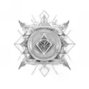 A tattoo representing consciousness using ancient symbols tattoo design idea