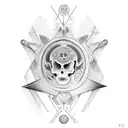 A tattoo representing consciousness using ancient symbols tattoo design idea