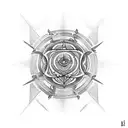 A tattoo representing consciousness using ancient symbols tattoo design idea