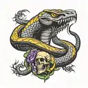 black mamba mentality tattoo design idea