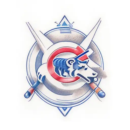 Chicago cubs with ivy tattoo design idea