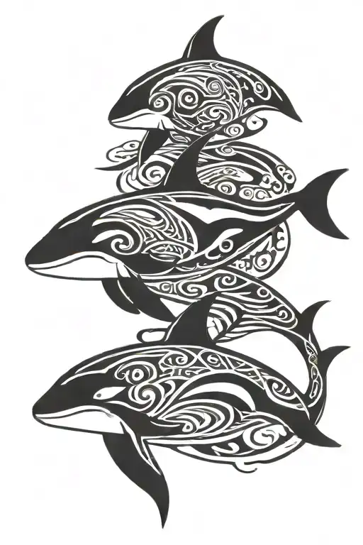 orca whale tattoo design idea
