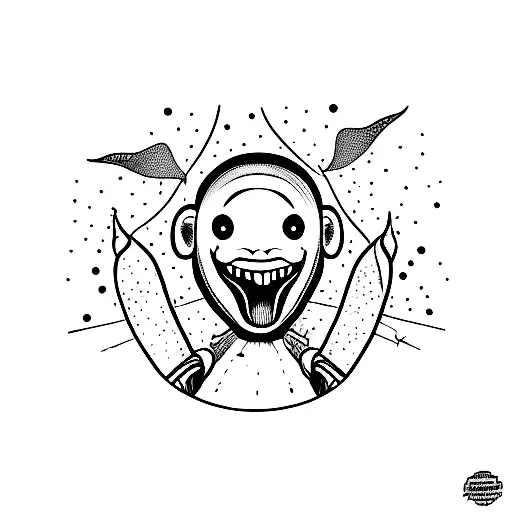 banana andando de skate  tattoo design idea