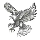 wedge tail eagle soaring tattoo design idea