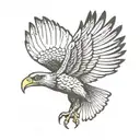 wedge tail eagle soaring tattoo design idea
