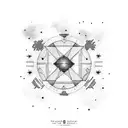 a barcode with the big dipper constellation inside it tattoo design idea