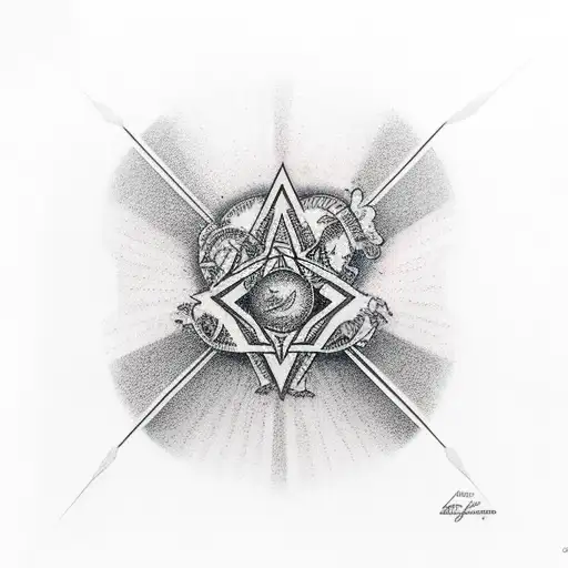 wanderlust amor fati tattoo design idea