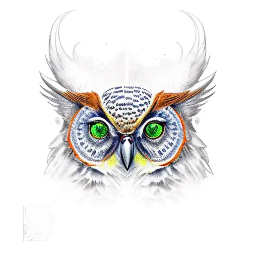 buho tattoo design idea