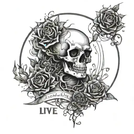 live life by deaths rules everything tattoo design idea