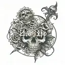 live life by deaths rules everything tattoo design idea