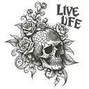 live life by deaths rules everything tattoo design idea