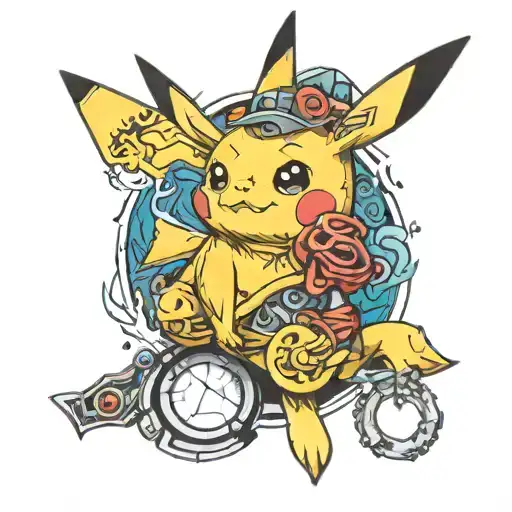 pikachu pokemon tattoo design idea