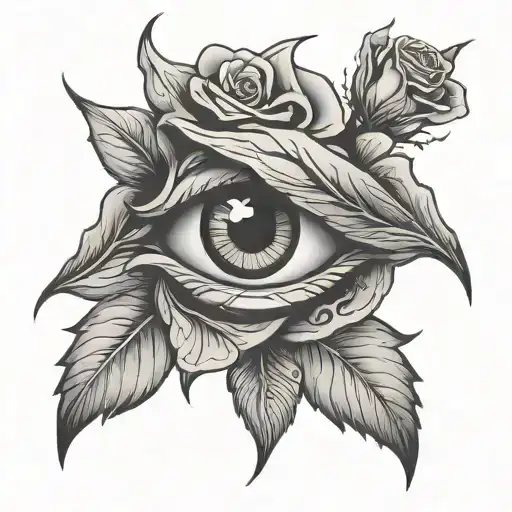 roses eye blade inspired by venom tattoo design idea