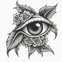 roses eye blade inspired by venom tattoo design idea