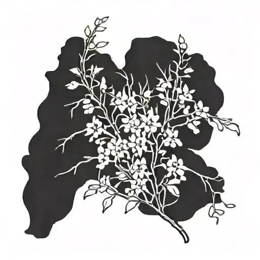 alaska sourrounded by fireweed flowers tattoo design idea