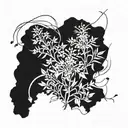 alaska sourrounded by fireweed flowers tattoo design idea