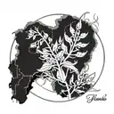 alaska sourrounded by fireweed flowers tattoo design idea