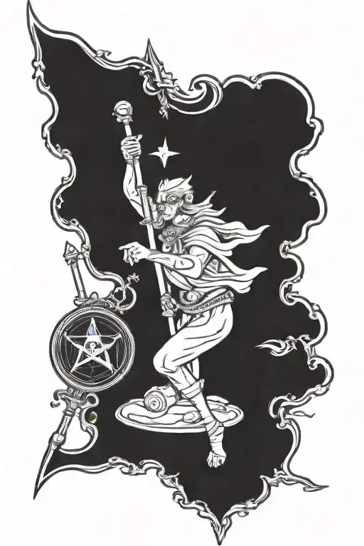 fool tarot card tattoo design idea