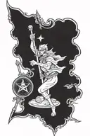 fool tarot card tattoo design idea