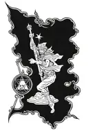 fool tarot card tattoo design idea