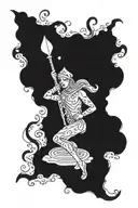 fool tarot card tattoo design idea