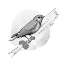 robin flying tattoo design idea