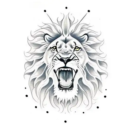 Lion the words "My Immortal "  tattoo design idea