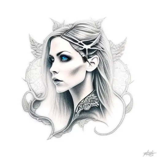 leather and lace with the words "My Immortal "  tattoo design idea