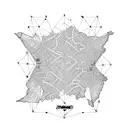 Amman map coordinates tattoo design idea