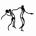 two people dancing tattoo design idea