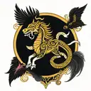 Creating a tattoo design that incorporates a variety of elements such as a snake, horse, Lord Shiva, Lord Murugan, eagle tattoo design idea