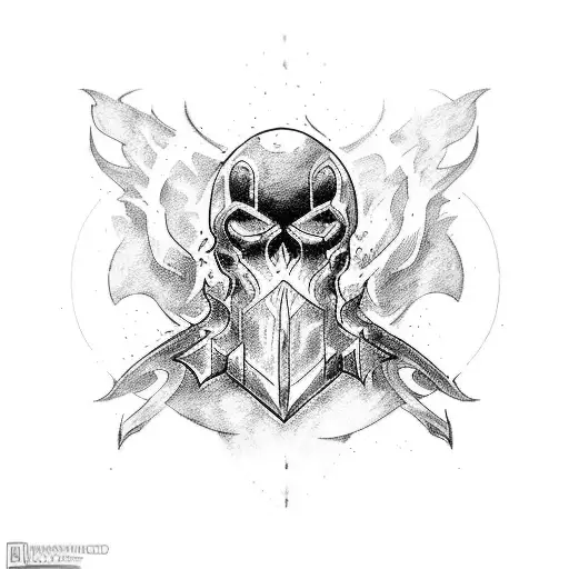 league or Legends arcane tattoo design idea