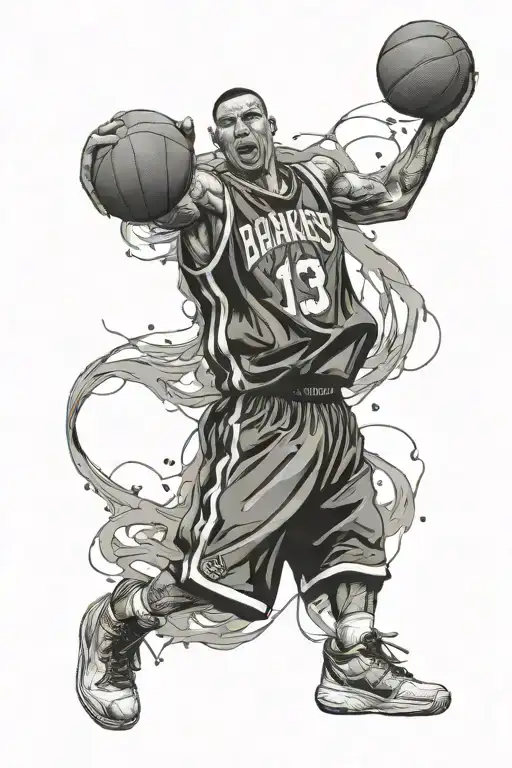 basketball jersey no. 3 tattoo design idea