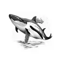 gladiator, killer whale tattoo design idea
