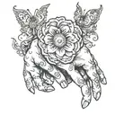 hand tattoo combining respect knowledge and friendship tattoo design idea