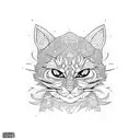 ninja cat tattoo design idea