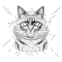 ninja cat tattoo design idea