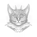 ninja cat tattoo design idea