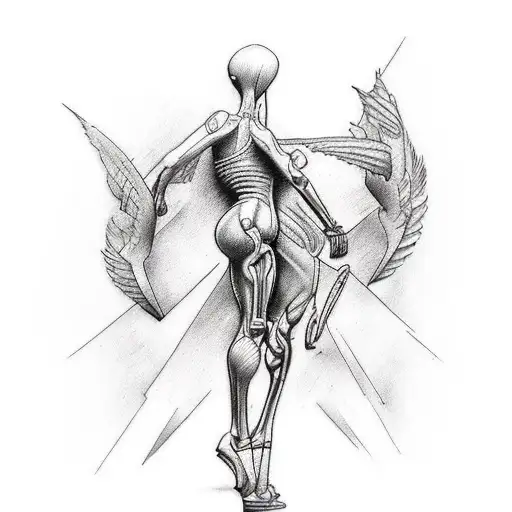 Create a tattoo in memorial of leg surgery and with the message of pushing through and trusting the process tattoo design idea