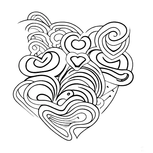 Heart with K  tattoo design idea
