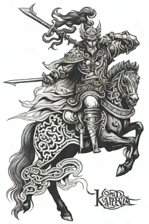 Lord Karna tattoo design idea