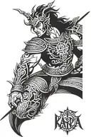 Lord Karna tattoo design idea