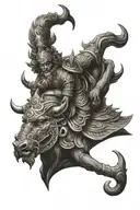 lord karna tattoo design idea