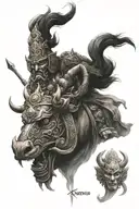 lord karna tattoo design idea