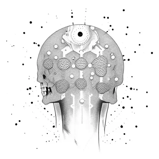 Faceless head with a hole tattoo design idea