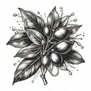 olive branch and salt representing inconceivable blessings tattoo design idea