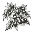 olive branch and salt representing inconceivable blessings tattoo design idea