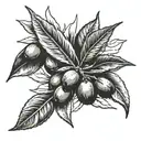 olive branch and salt representing inconceivable blessings tattoo design idea